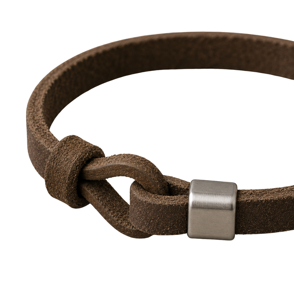 Premium Suede Knot Bracelet – Brown | Westton Clower