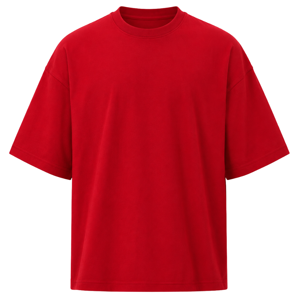 Premium Heavyweight Oversized T-Shirt – Red | Westton Clower