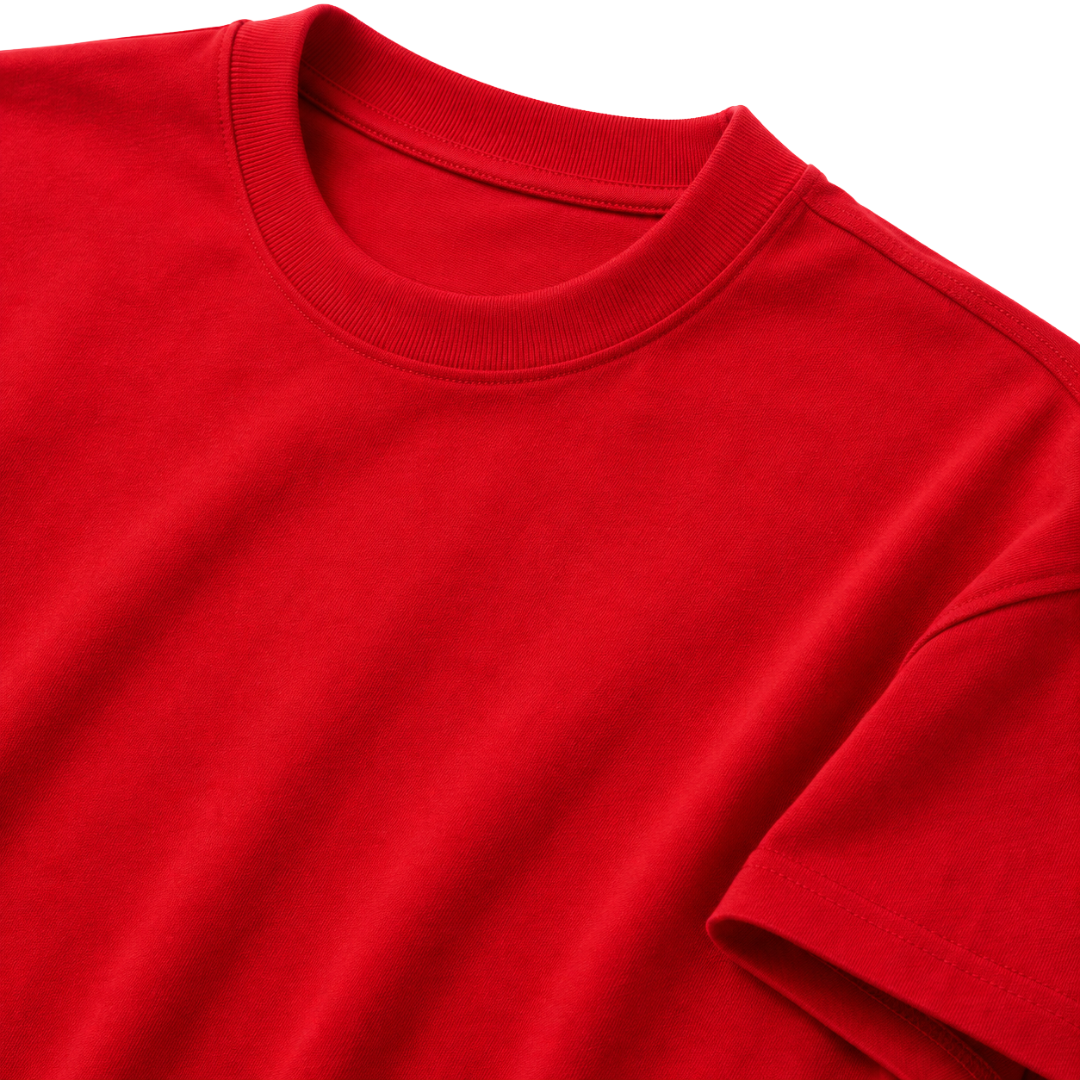 Premium Heavyweight Oversized T-Shirt – Red | Westton Clower