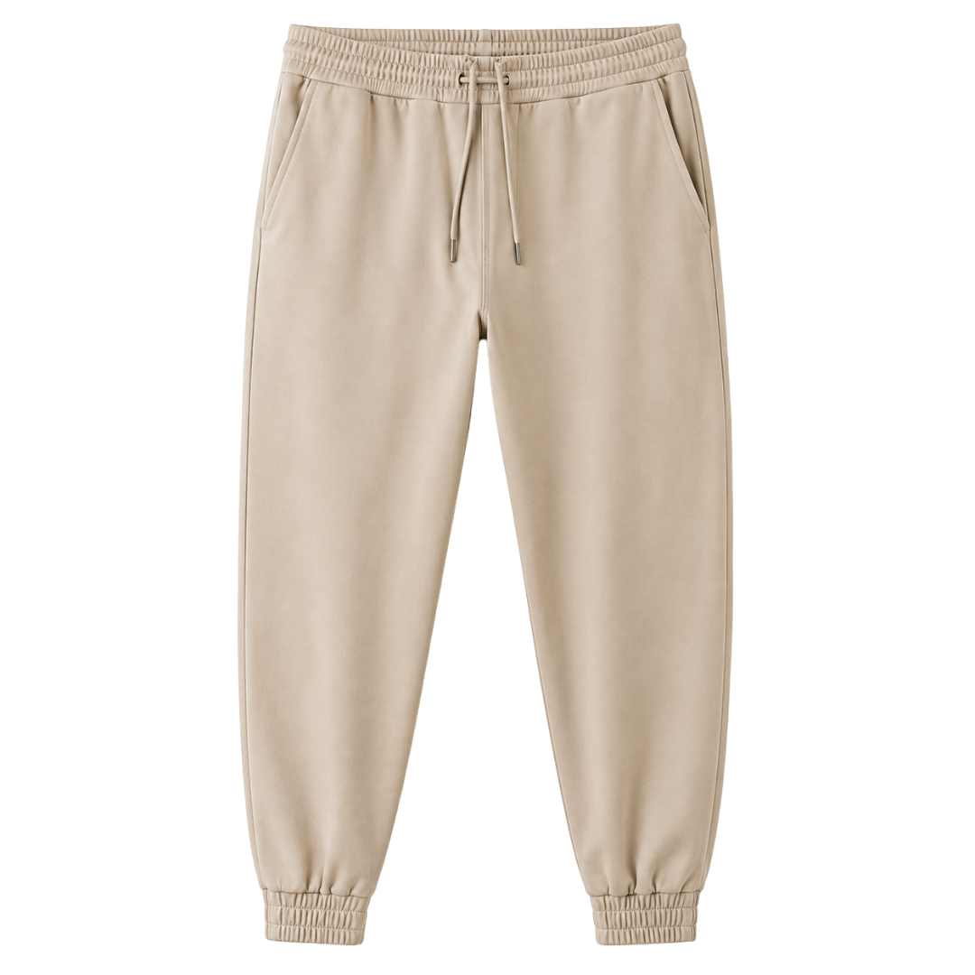 Premium Tapered Jogger Trousers – Beige | Westton Clower